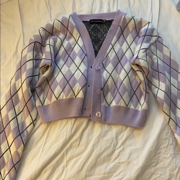 LILAC SWEATER CARDIGAN - Picture 1 of 2